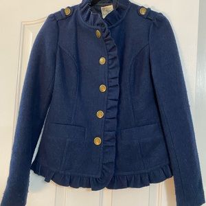 Tulle Wool Navy Jacket